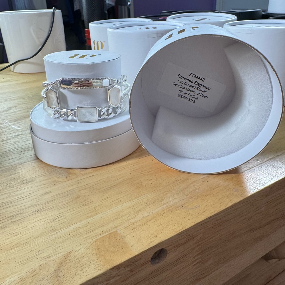 Timeless Elegance Silver Bracelet Set - image 1